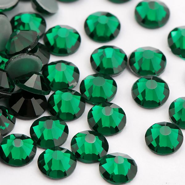 

ix rhinestone ss16 ss20 ss30 emerald green flat back iron on fix strass for transfer designs fashion colors, Black