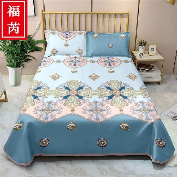 

sheets & sets 2022 cotton bedding bed sheet kids linen soft breathable swan printed bedsheet flat case bedspread