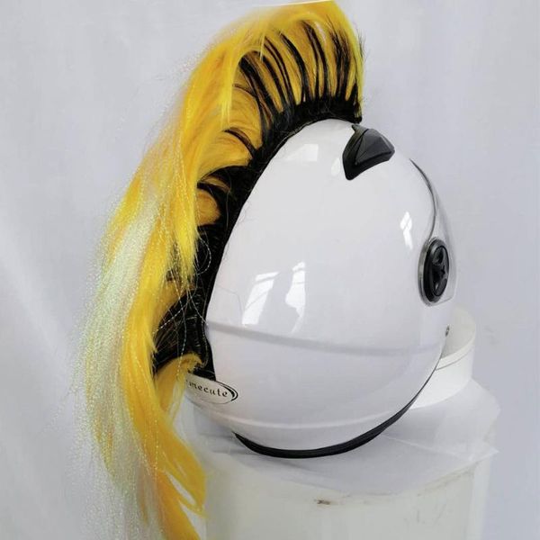 

motorcycle helmets diy ski soft bicycle hair stick synthetic colored helmet mohawk wig sportswear accessories stylish replacement parts