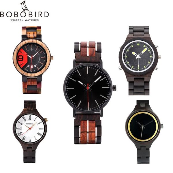 

wristwatches bobo bird men's watches wood for men quartz man wrist women watch wooden timepiece custom anniversary gift, Slivery;brown