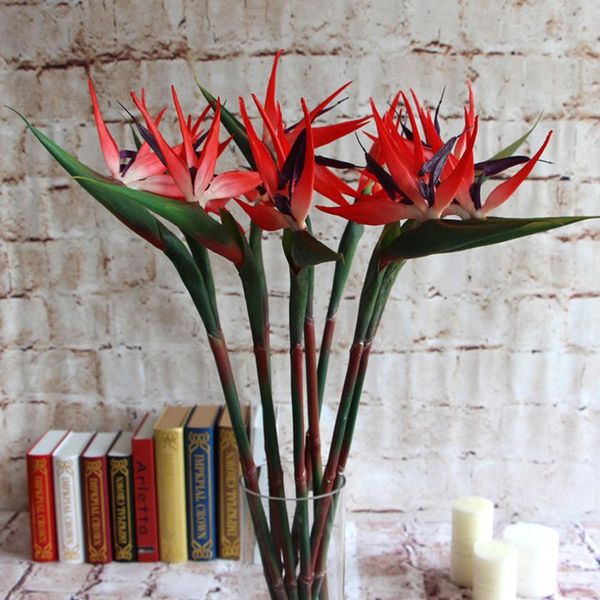

decorative flowers & wreaths artificial paradise bird strelitzia simulation fake flower arrangement wall decor supplies home office table de