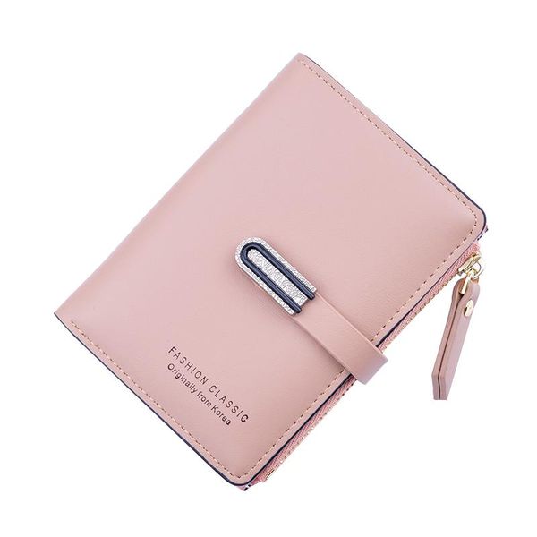 

wallets women small fashion ladies leather purse short hasp zipper coin brief for women's clutch card holder wallet, Red;black