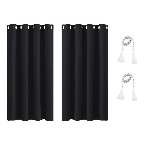 

2pcs bedroom living room window curtain soft thermal insulated home decor solid privacy protection blackout drapes modern &