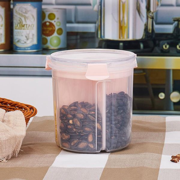 

storage bottles & jars tank thickened grains sealed plastic moisture-proof box separated transparent kitchen items