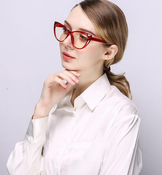

fashion sunglasses frames eyeglasses women men trending styles brand optical computer blue light blocking glasses clear girl's eye, Black