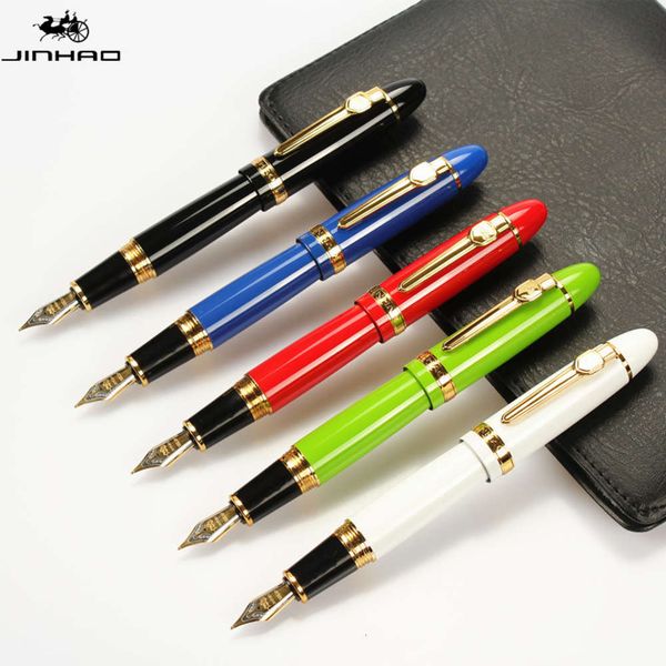 

the pen jinhao 159 student practice calligraphy office business metal signature pen can replace ink bag refill