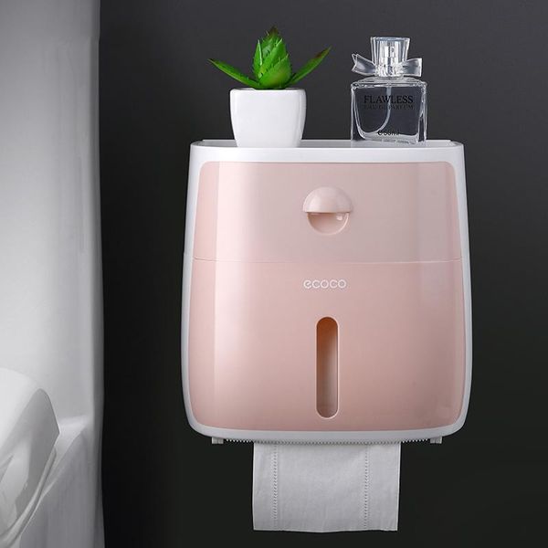 

toilet paper holders bathroom cell phone storage shelf tray box portable holder waterproof installation