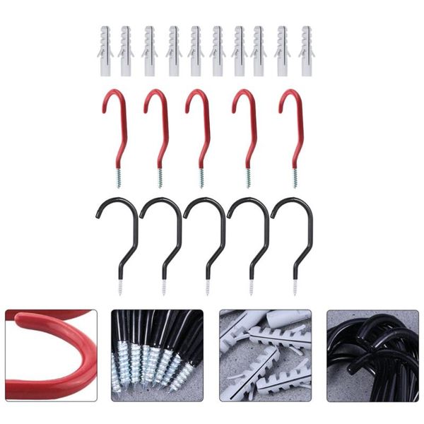 

hooks & rails 10 sets ceiling storage hangers wall bike shed garage garden hook