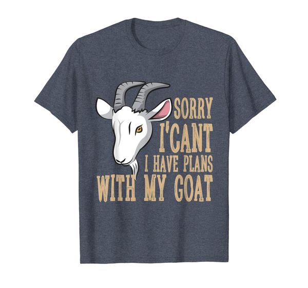 

sorry i can't i have plans with my goat funny t-shirt, White;black