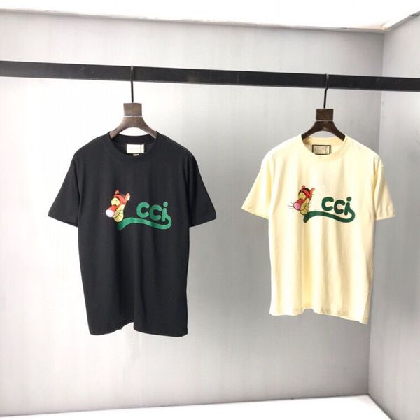 

2022ss spring new style vest stitching short-sleeved t-shirt round neck cotton fabric women's and men's high-quality t-shirt size:, Black;brown