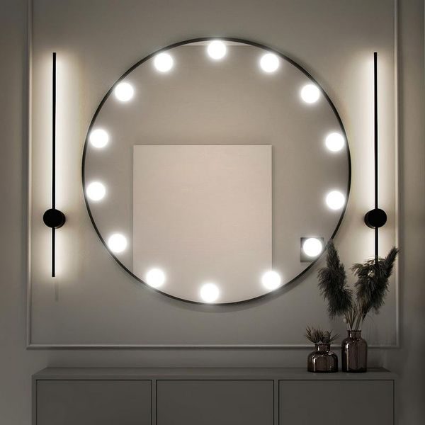 

strips led vanity dressing light pink touch control lamp string 14/10 bulbs mirror