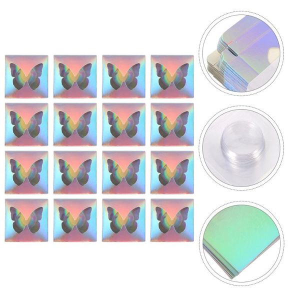 

16pcs colorful eyelash cases empty lash box with clear false tray eyelashes