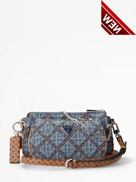 

gs new fashion small square splicing embossing detachable multifunctional two in one single shoulder bag messenger women's