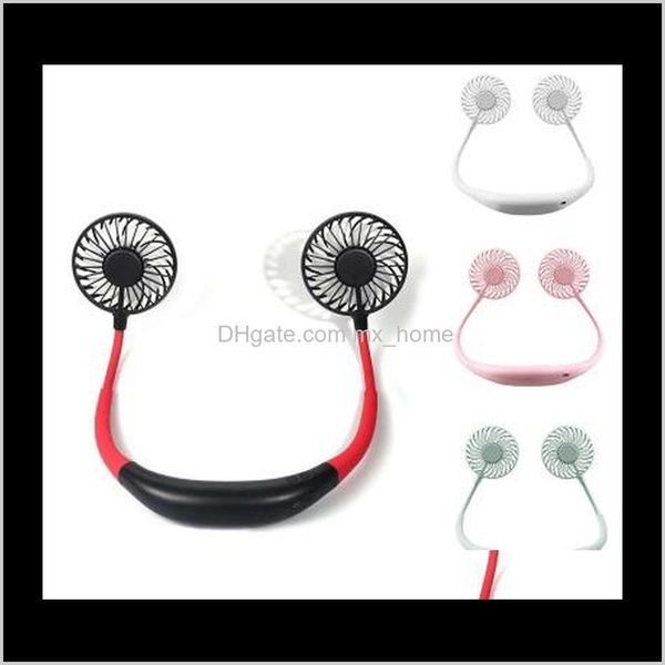 

favor event festive party supplies home & gardenportable hand personal mini usb rechargeable fan 360 degree adjustment head hanging neck fan