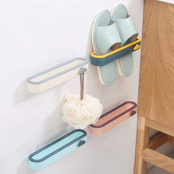

shoe hanger clothing storage tools paste-slippers rack three dimensional space saving wall paste & wardrobe