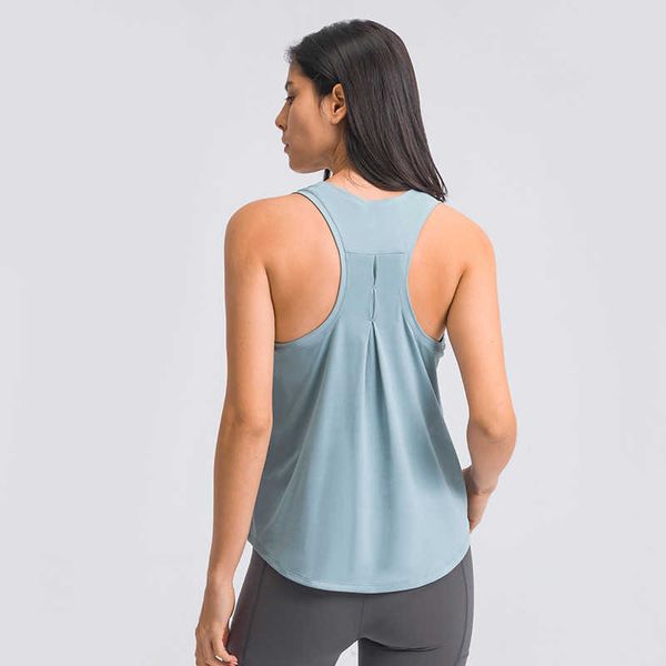 

simple i-shape women's tanks camis sports vest l-105 running fitness gym clothes loose breathable elastic skin friendly nude yoga tees, White;red