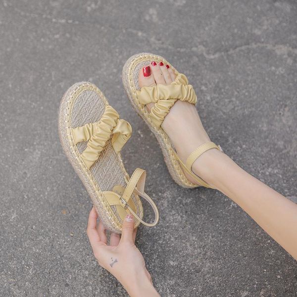 

sandals handmade sandal open toe flat summer shoes woman suit female beige rope peep without black 2021 gladiator comfort girls fashion