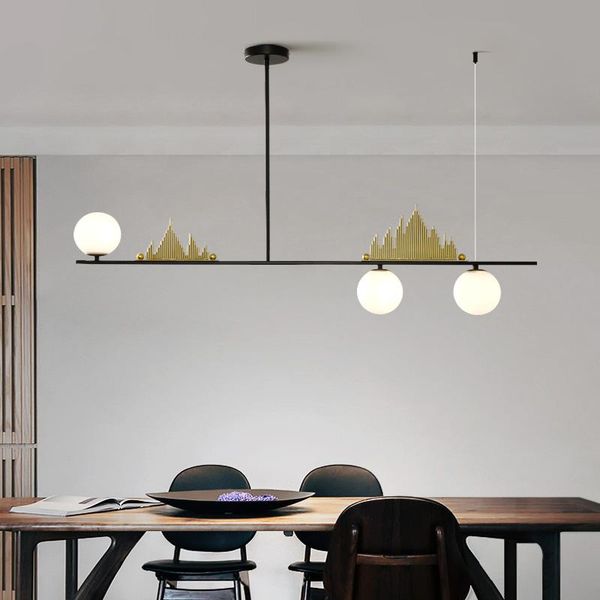 

pendant lamps modern light white glass ball hanging lamp restaurant bar counter lights luminaires suspendu loft rockery