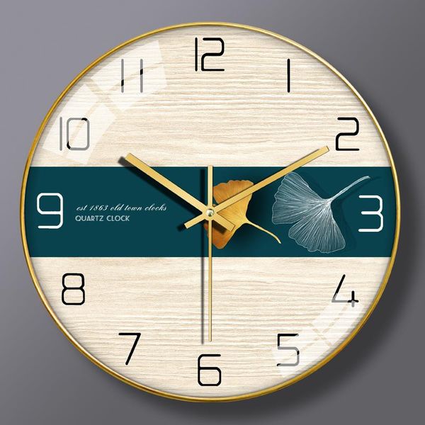 

vintage wood digital wall clock modern design silent creative simple home duvar saati clocks decor 50wc