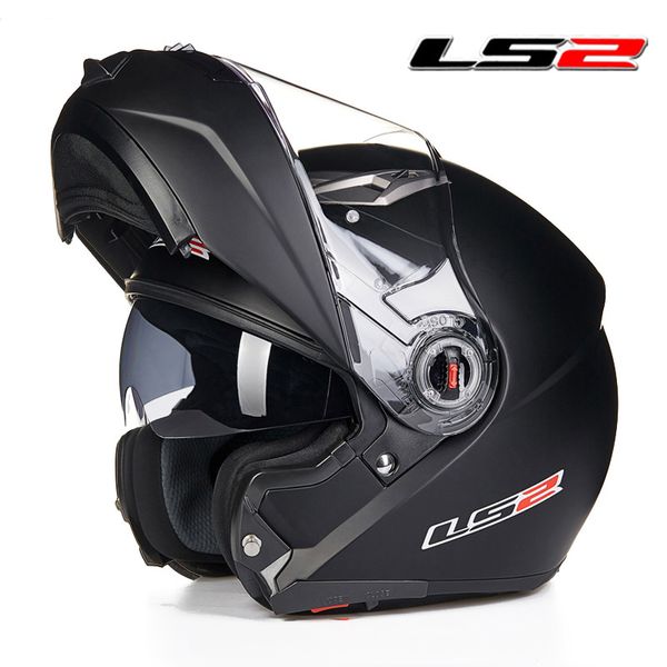 Casco motociclistico originale LS2 FF370 Flip UP Man Kast Capacete LS2 con Dual Visor Racing Casco Moto ECE Certificazione