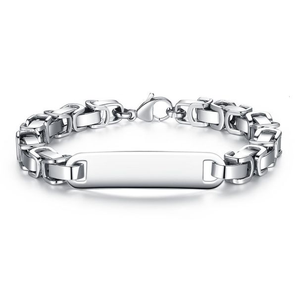 

bracelet style domineering personality men's stainless steel bracelet titanium smooth bracelet, Golden;silver