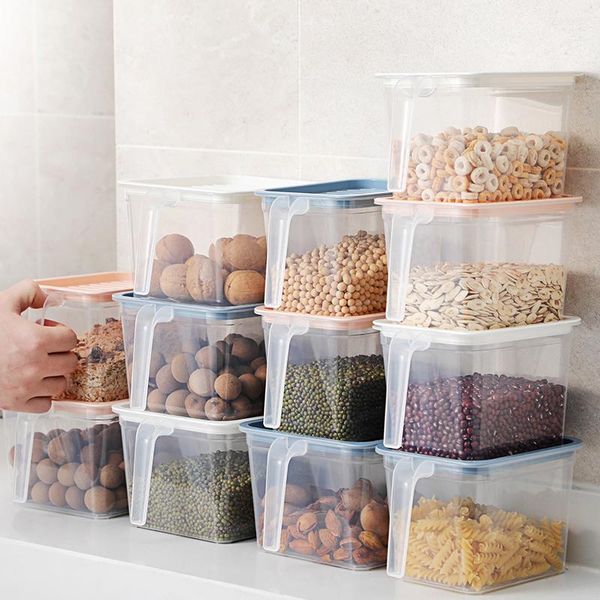 

storage bottles & jars 5/1pcs kitchen transparent box sealed jar grains beans organizer food containers refrigerator boxes