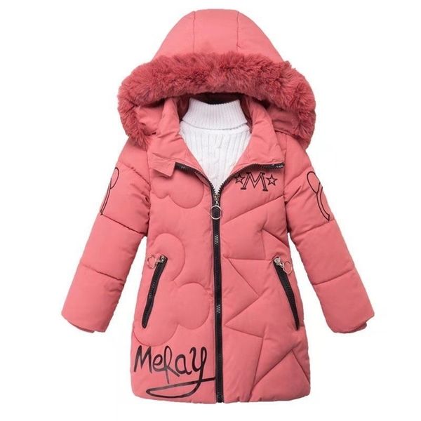 

girls jackets kids coat children winter outerwear & coats casual baby clothes autumn fur jacket parkas 5-12years 211027, Blue;gray