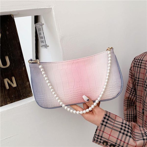 

stone pattern pu leather shoulder bags for women 2021 trendy luxury solid color chain handbags female travel fashion bag evening