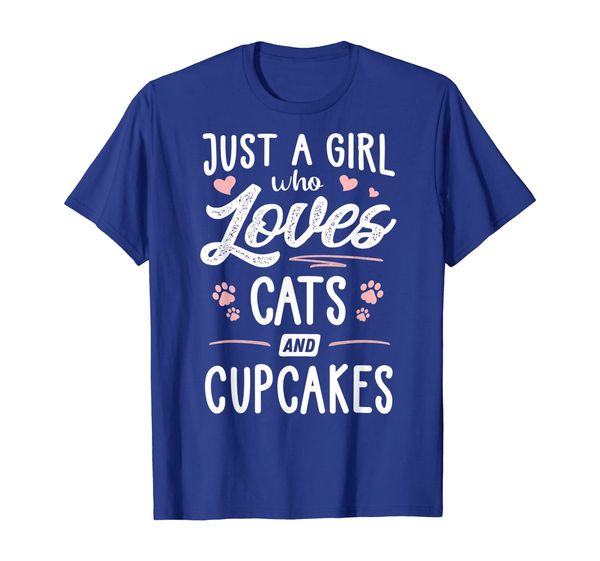 

Just A Girl Who Loves Cats And Cupcakes Gift Cat Lover T-Shirt, Mainly pictures
