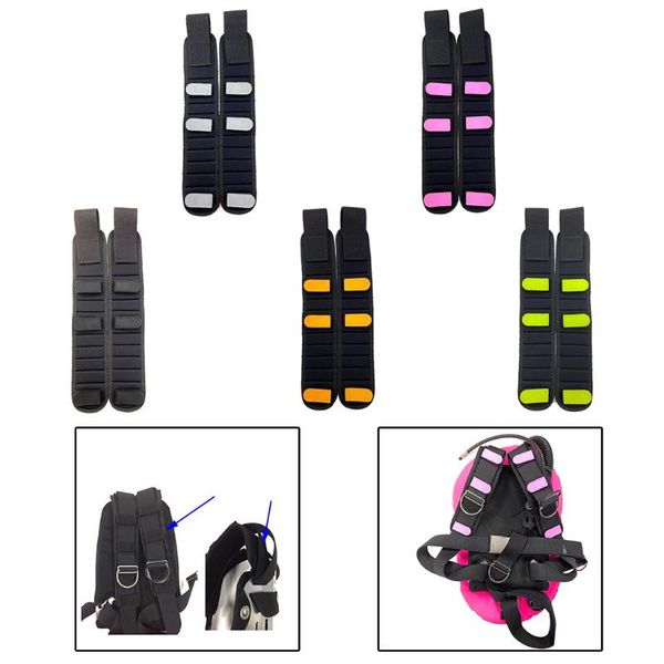 

pool & accessories 2pcs neoprene diving backplate shoulder strap pad guitar webbing band cushion bcd carrier harness tank air cylinder holde