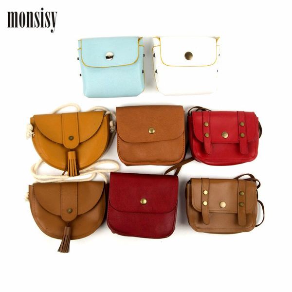 

purse monsisy boy coin children's wallet small change kid bag pouch money holder vintage pu leather handbag gift, White