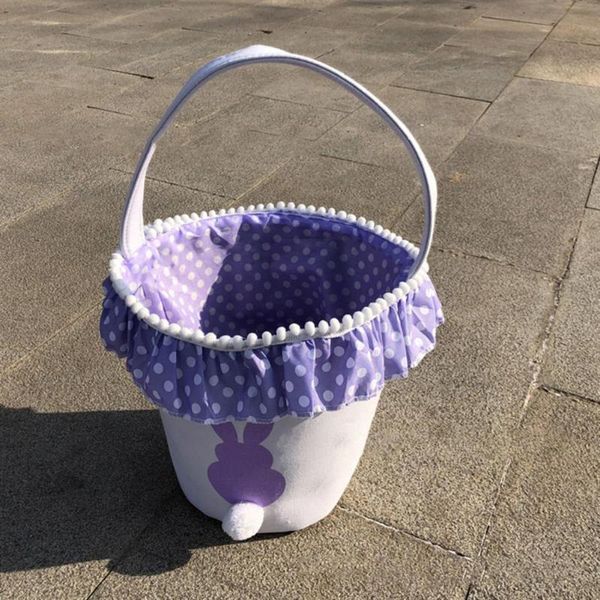 

printing canvas bag bucket easter tote for kids egg hunt basket happy party decoration gift wrap
