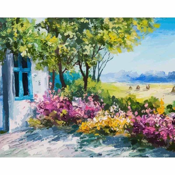

paintings gatyztory flowers in garden diy painting by numbers kit modern wall art picture unique gift for home decor artwork