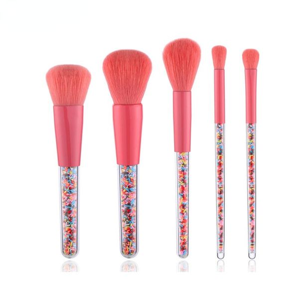 

makeup brushes yxn 5pcs professional set candy transparent handle eye shadow foundation powder blush brush cosmetic tools