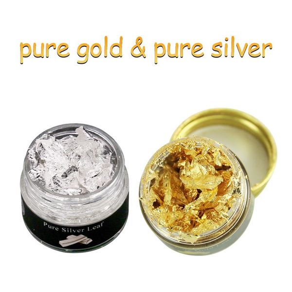 

edible grade genuine gold leaf schabin flakes 24k decorative dishes chef art cake decorating tools chocolates 0.1g/bottle other arts and cra