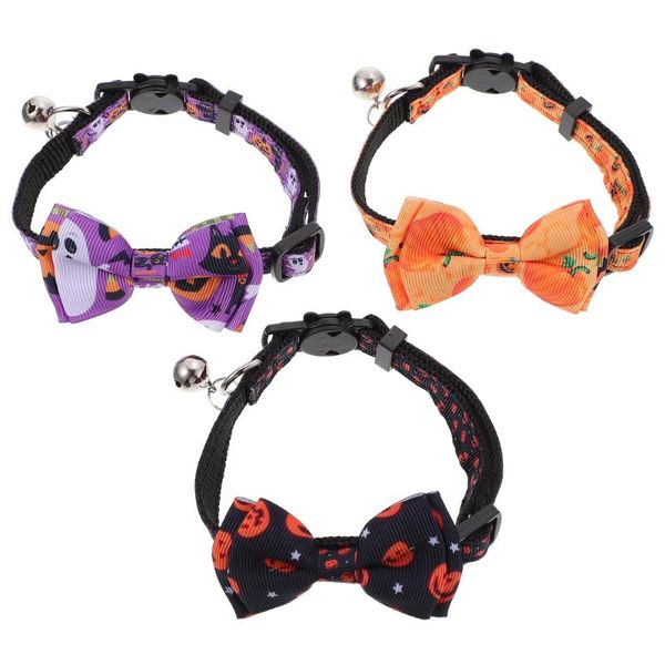 

cat collars & leads 3pcs anti-lost bell decor pet bow ties