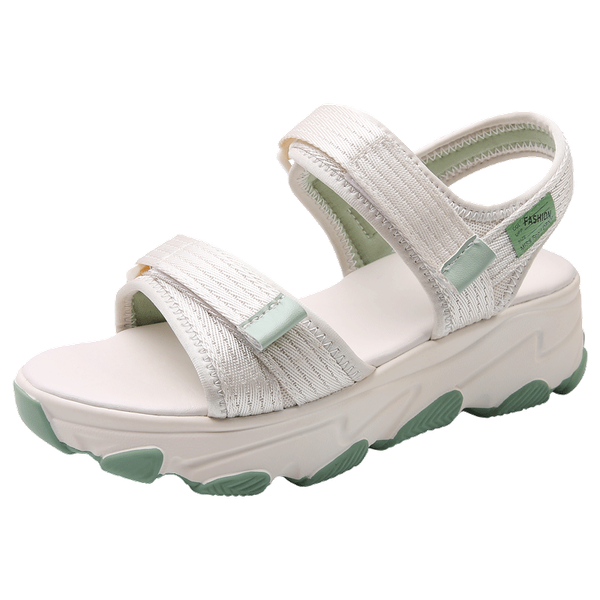 

fashion womens summer green sandals platform beach sandals womens comfortable green bottom shoes for women sandalias mujer 2021, Black