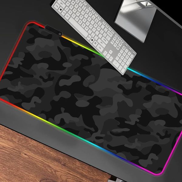 

mouse pads & wrist rests camouflage pattern durable rubber mat pad rgb gaming large xxl size carpet keyboard