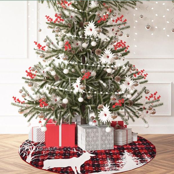 

christmas decorations tree skirt rustic xmas holiday classic ornament bottom fabric year floor mat cover home party supplies