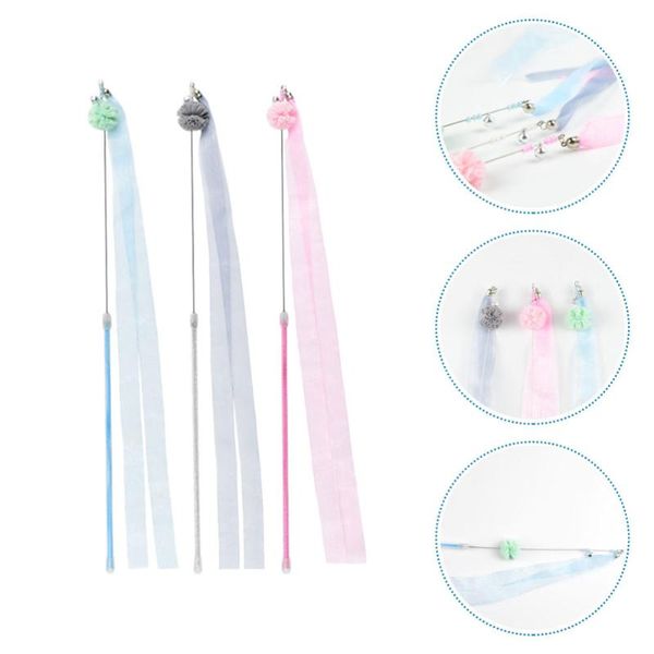 

cat toys 3 pcs teaser stick practical teasing interactive
