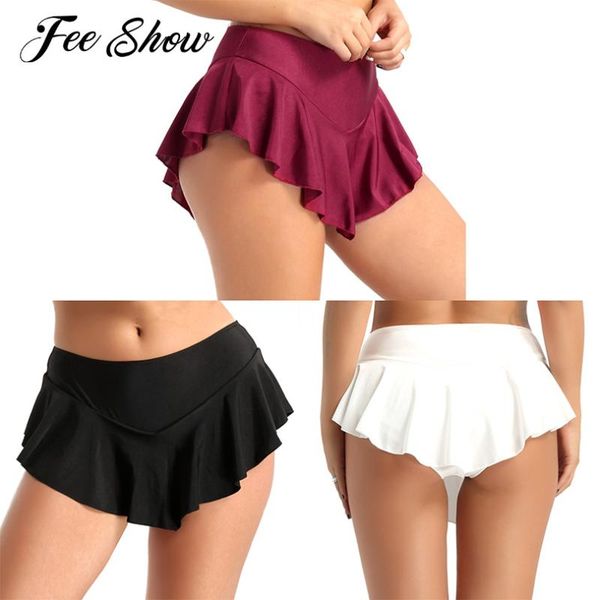 

women girls soft solid color figure skating skirt mini ice costume lightweight performance dance short skirts, Black