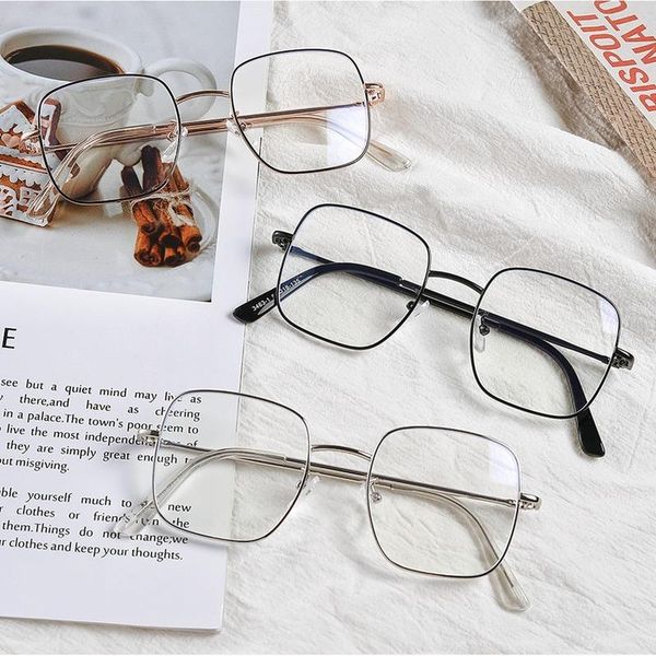 

outdoor eyewear oversize glasses woman elegant women eyeglasses fashion square anti-blue light trendy transparent blocking ladies office ocu