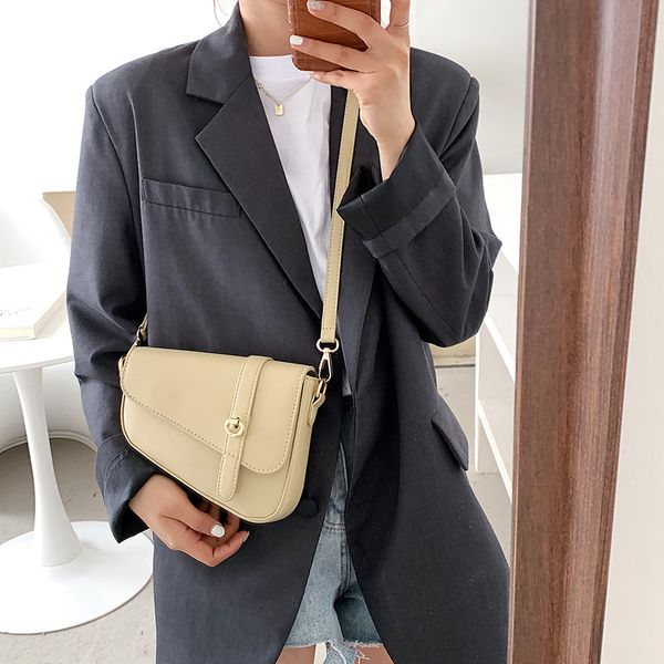 

purses fashion advanced soft leather saddle new candy color versatile casual women's single shoulder bag handbag black friday