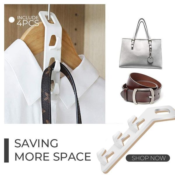 

hangers & racks 4/6/10pcs antislip clothes hanger closet organizer storage rack holder connection hook home wardrobe space save