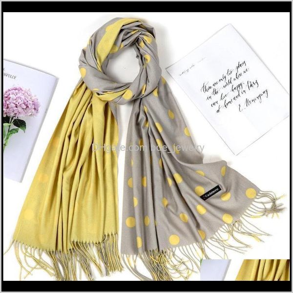

wraps hats, & gloves fashion aessoriesfashion autumn winter warm cashmere scarves dot pattern long tassels women thicken wrap sh, Blue;gray