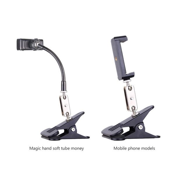 

mobile phone guitar live stand head clip metal snap-out broadcas bracket rotatable cell mounts & holders