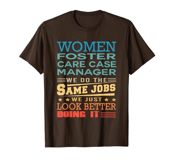

funny vintage shirts retro foster care case manager t-shirt, White;black
