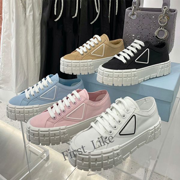 

designer women nylon outdoor shoes gabardine classic canvas sneakers brand wheel ladies style trainers fashion platform solid heighten shoe