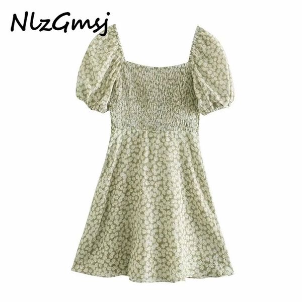 

dres floral print square neck puff sleeve robe holiday summer casual ladies 05 210628, Black;gray
