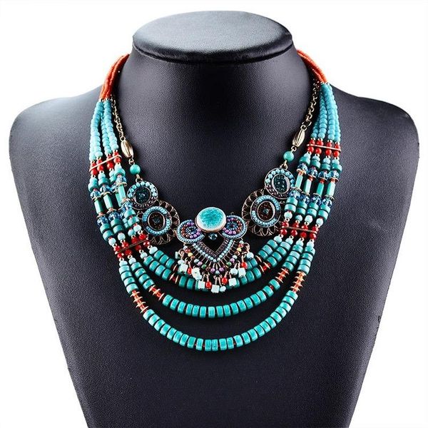 

chains wholesale necklaces cubana european and american fashion ethnic style exaggerated necklace morocco jewelry strand, Silver